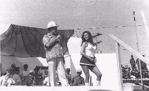 Bob Hope and Racquel Welch entertaining the troops – Ubon, 1967.