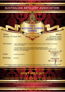 2014 National Gunner Dinner Flyer